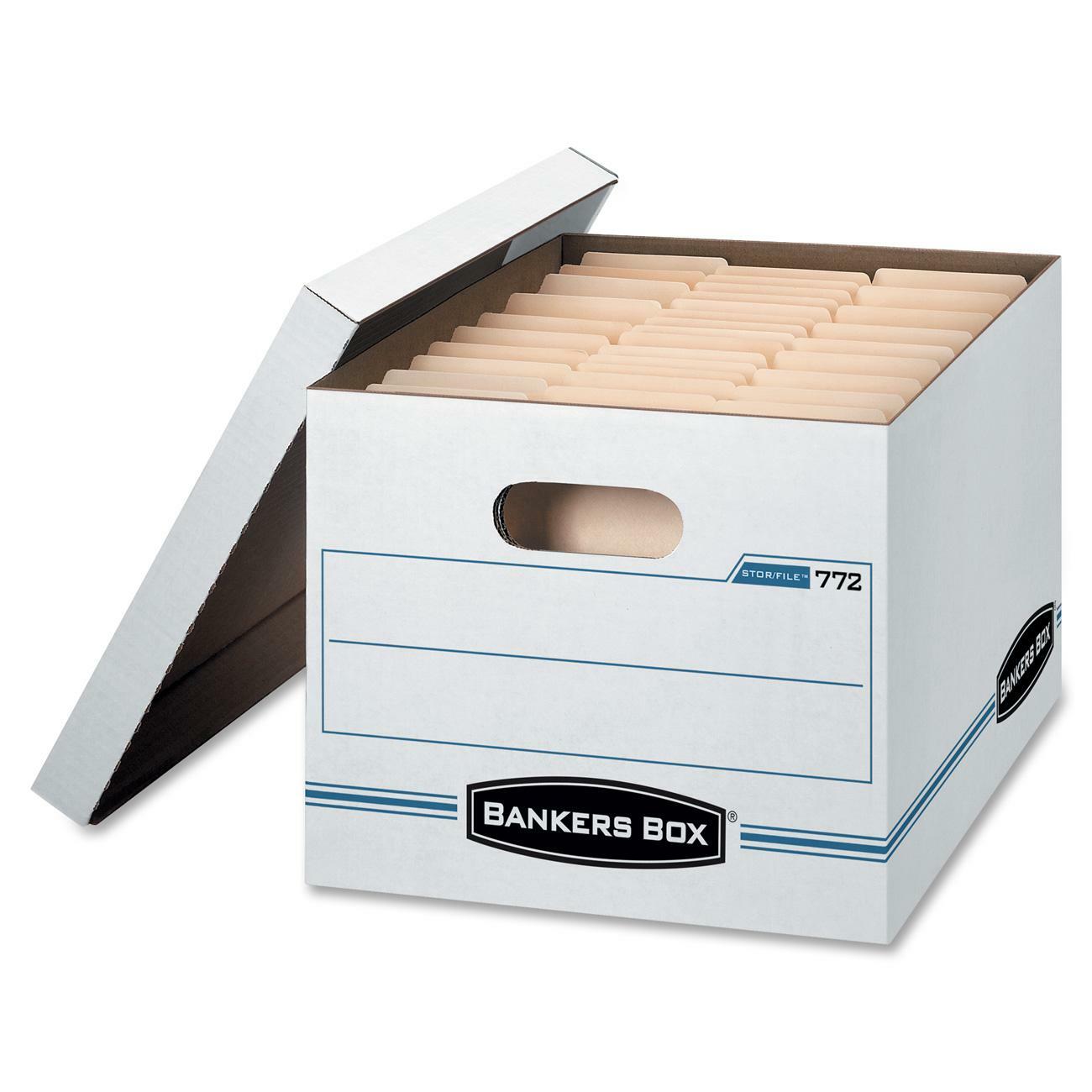 Bankers Box Light Duty Storage/File Box - External Dimensions: 15 Width x  12 Depth x 10Height - Media Size Supported: Letter, Legal - Lift-off