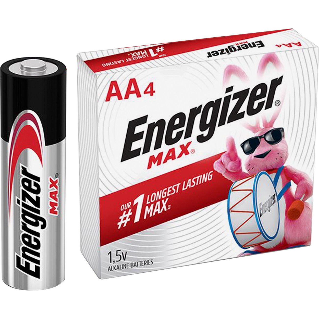 Energizer Max AA Alkaline Batteries 1.5 V, 4/Pack