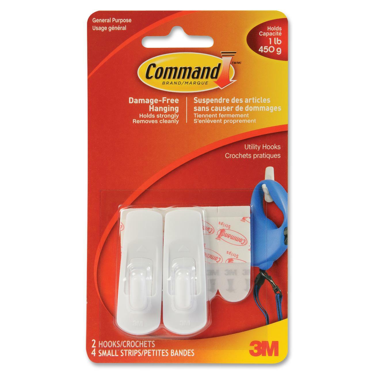COMMAND Hooks - Reusable Self-Adhesive Hooks 17003C