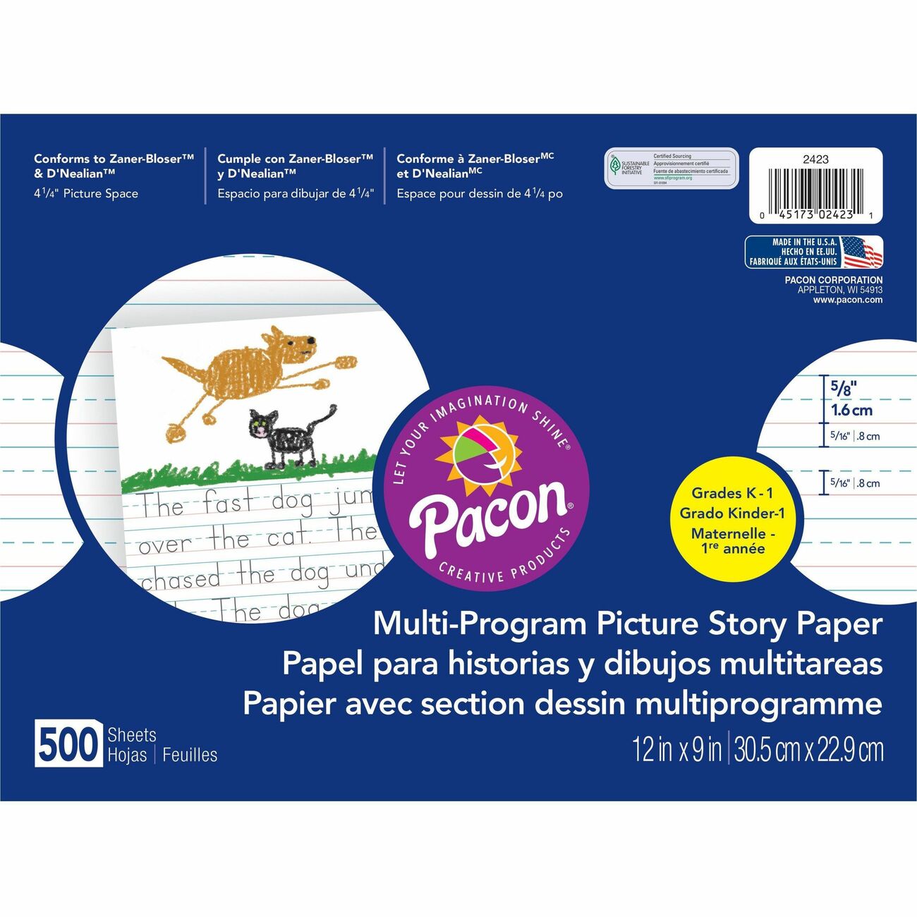 Pacon Multi-program Ruled Picture Story Paper | GOS