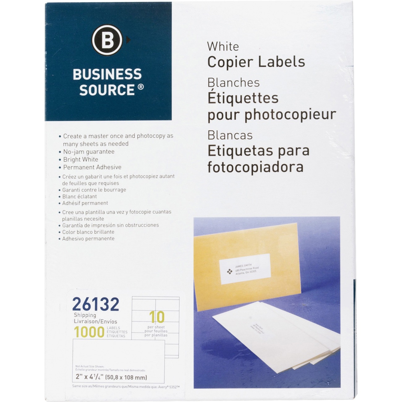 Business Source White Laser Labels 21050 Template casesggett