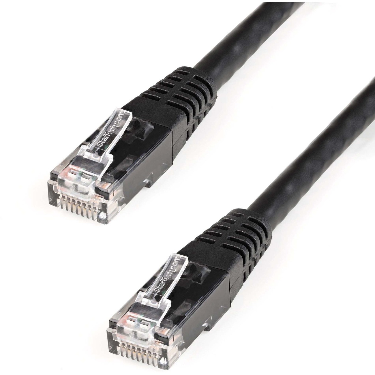 30ft CAT6a Ethernet Cable - 10 Gigabit Shielded Snagless RJ45 100W PoE  Patch Cord - 10GbE STP Network Cable w/Strain Relief - Black Fluke