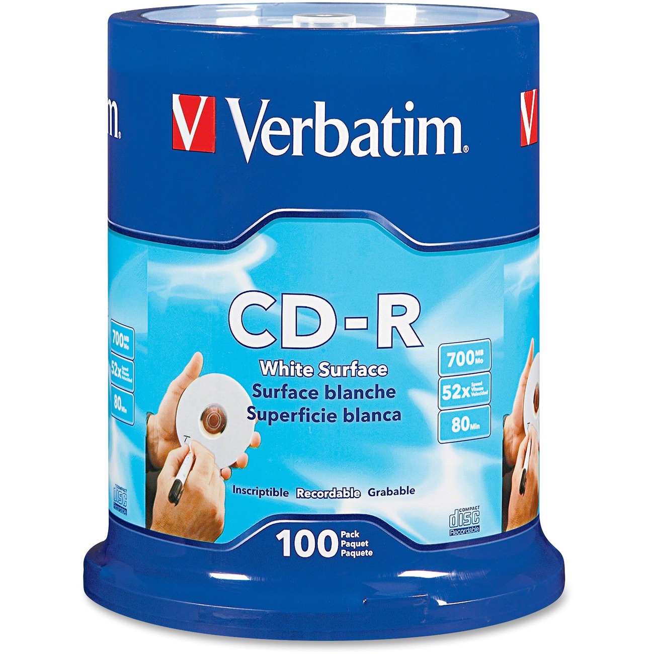 Verbatim 700MB 52X CD-R 100 Packs Spindle Disc Model 94712