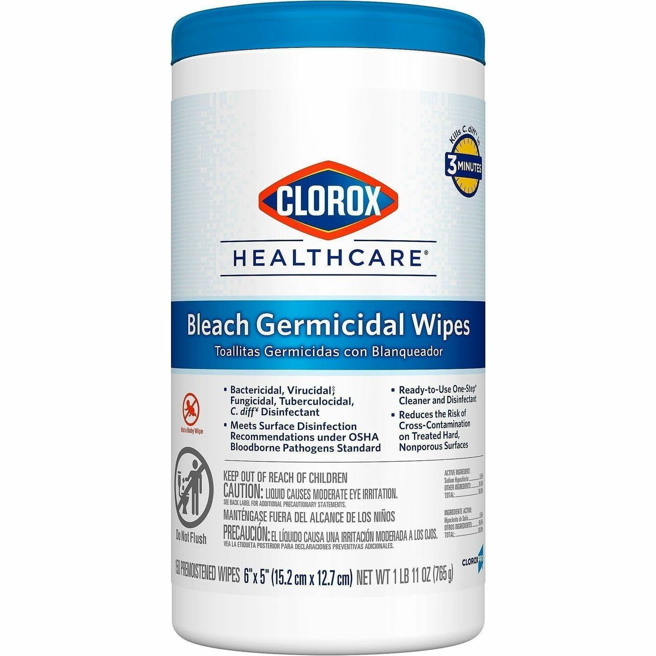 Clorox Germicidal Disinfecting Wipes, 6 x 5