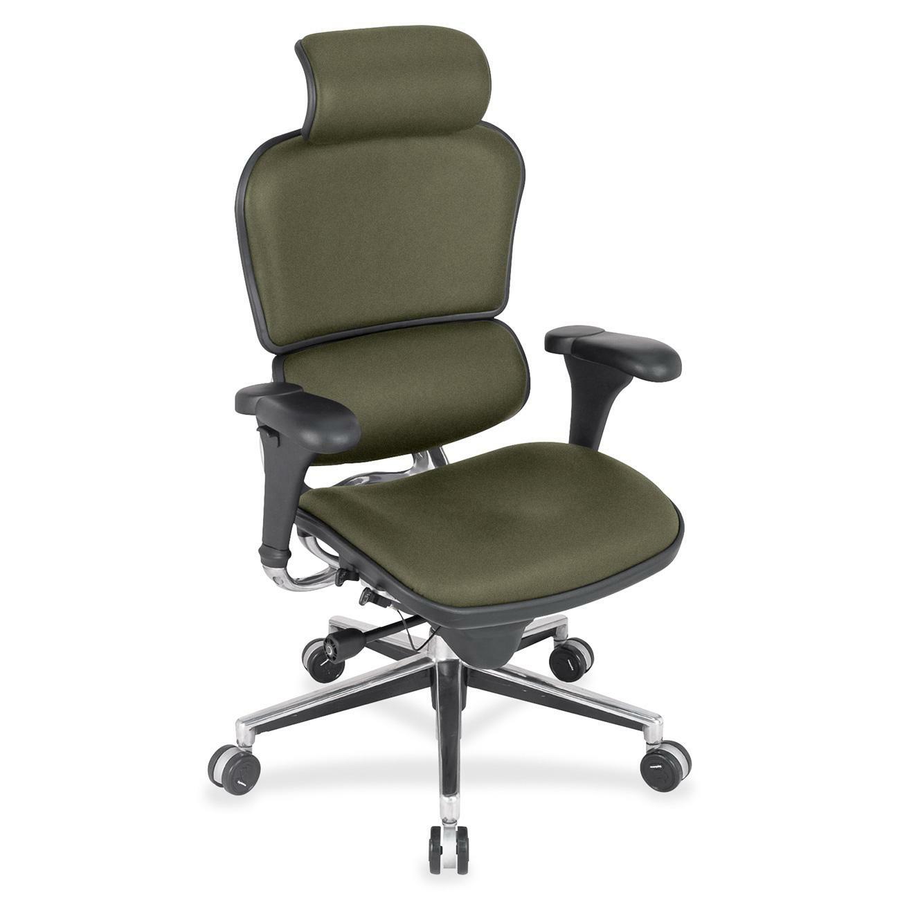 Eurotech ergohuman LE9ERG High Back Executive Chair - Fern Seat Color - Canyon Vinyl Seat Material - Fern Back Color - Canyon Vinyl Back Material - 5-star Base - 1 Each