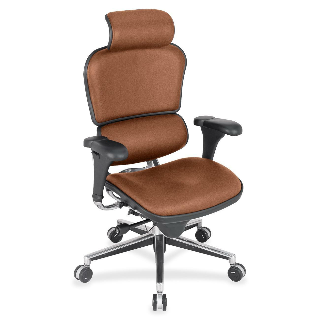 Eurotech ergohuman LE9ERG High Back Executive Chair - Nutmeg Seat Color - Canyon Vinyl Seat Material - Nutmeg Back Color - Canyon Vinyl Back Material - 5-star Base - 1 Each
