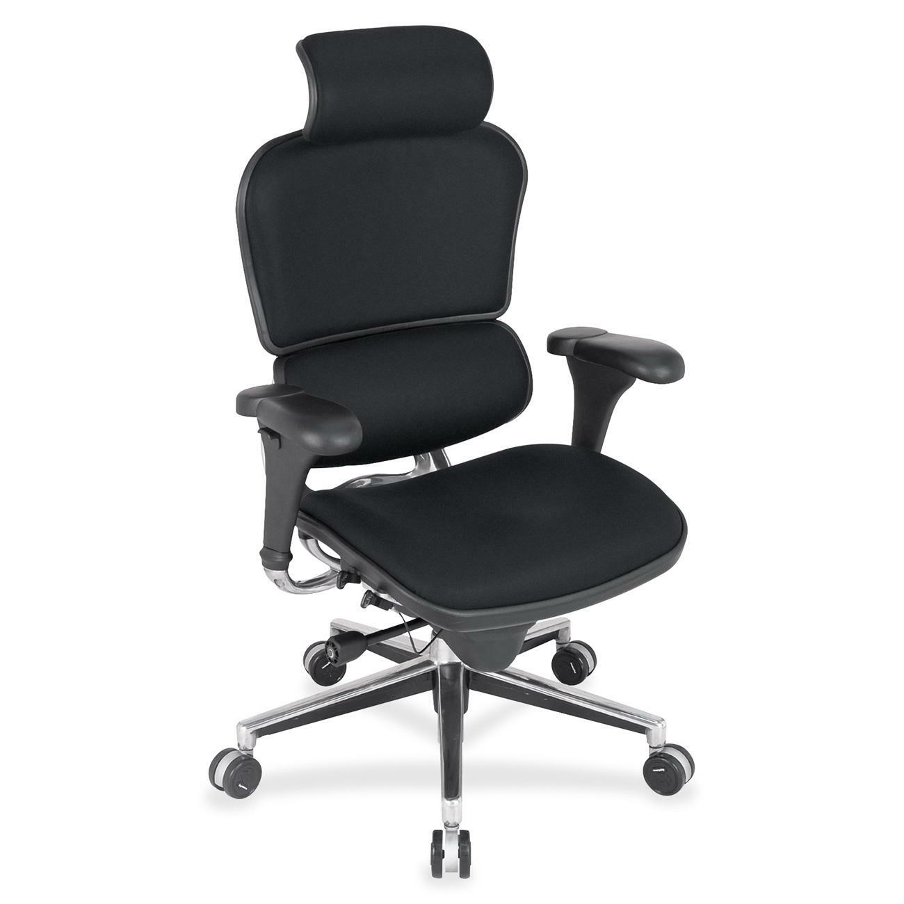 Eurotech Ergohuman Leather Executive Chair - Ebony Seat Color - Insight Fabric Seat Material - Ebony Back Color - Insight Fabric Back Material - 5-star Base - 1 Each