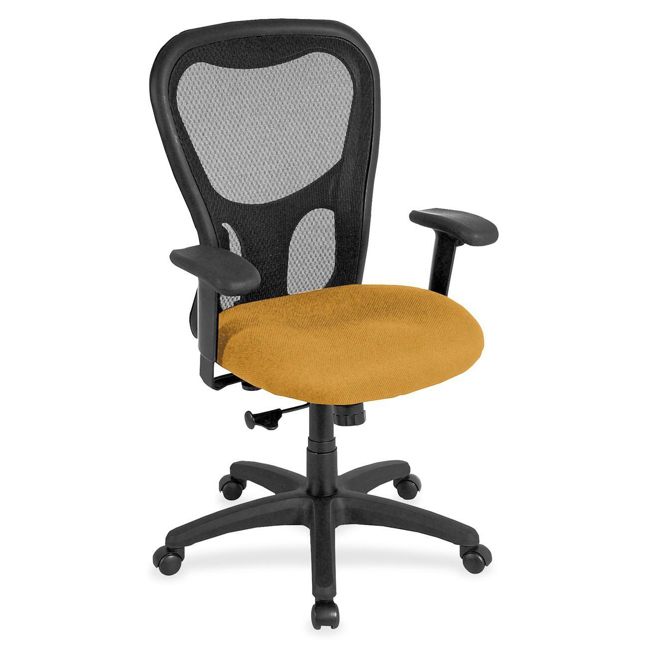 Eurotech Apollo Synchro High Back Chair - Butterscotch Seat Color - Fabric Seat Material - 5-star Base - 1 Each