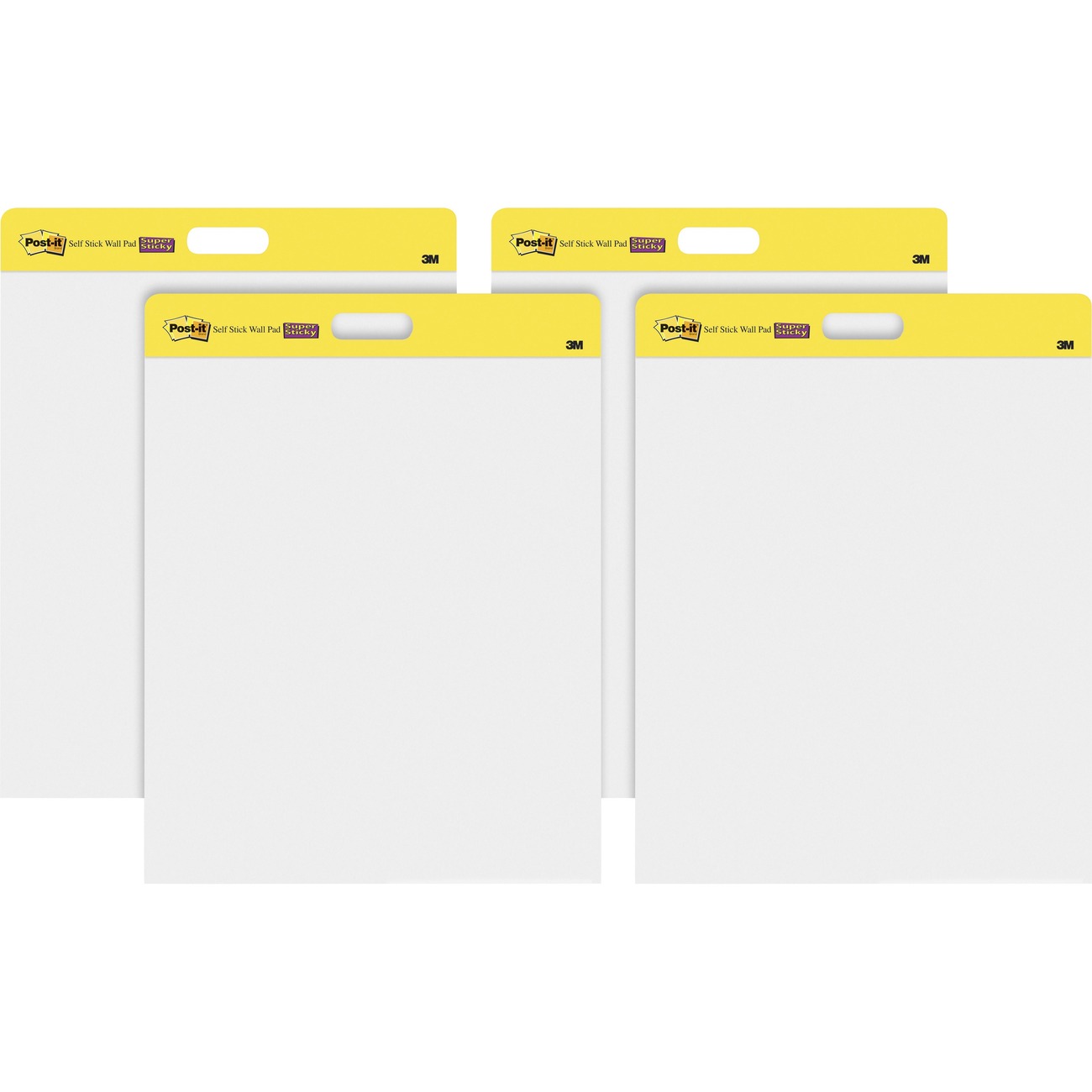 Post-it Easel Pads MMM561 Self Stick Easel Pads, Ruled, 25 x 30, Yellow, 2  30 Sheet Pads/Carton