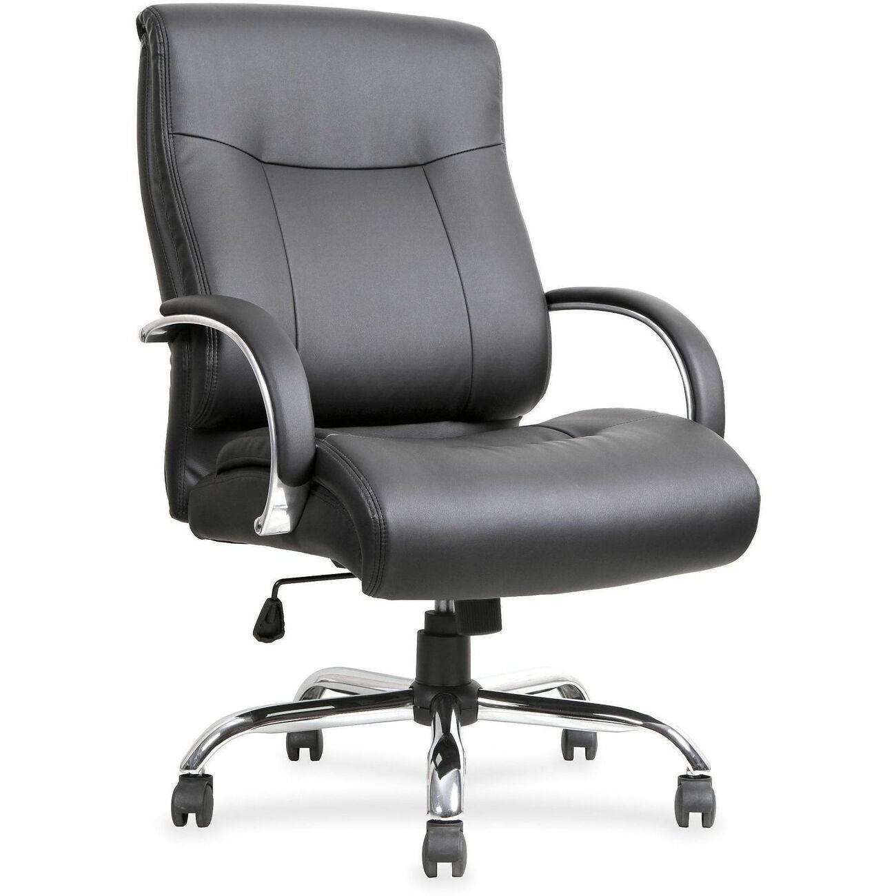 Lorell LLR40206 Big Tall Chair Bonded Leather Black 450 lb
