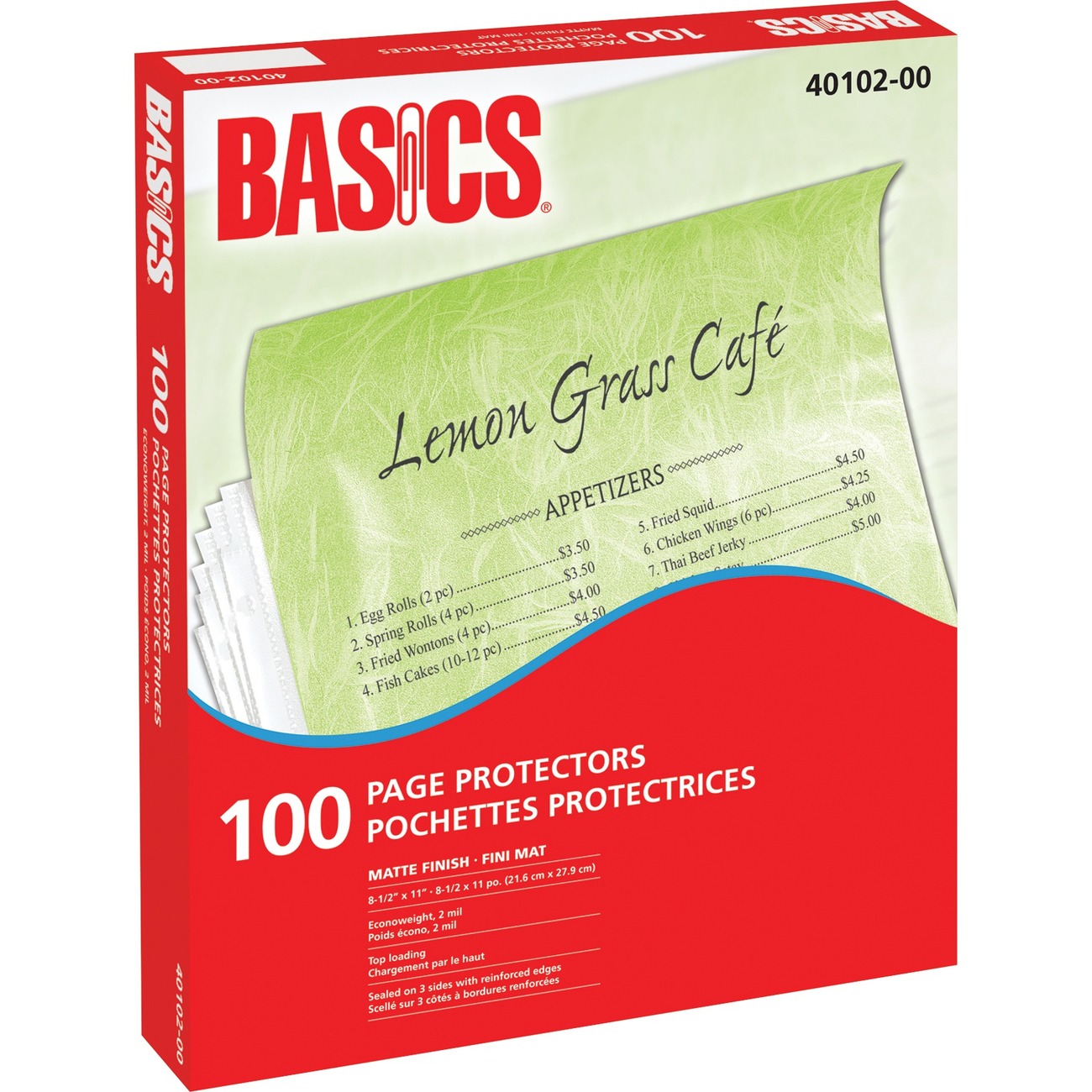 Basics® Page Protectors 2 mil Matte Letter 100/box | Christie's Office Plus