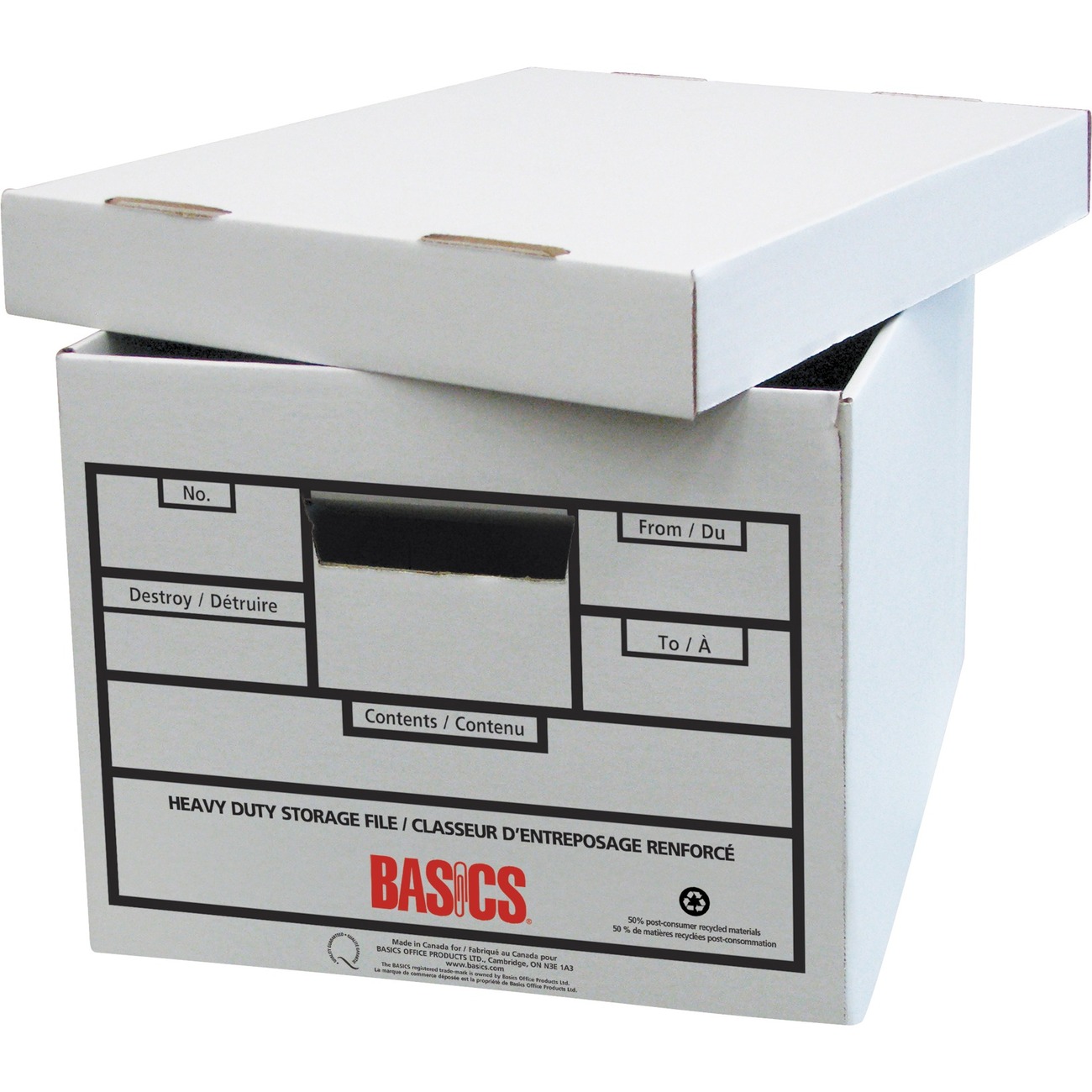 Basics® Quick Setup Heavy Duty Storage Boxes 12" x 15" x 101/4" 4/pkg Corbett Office Plus