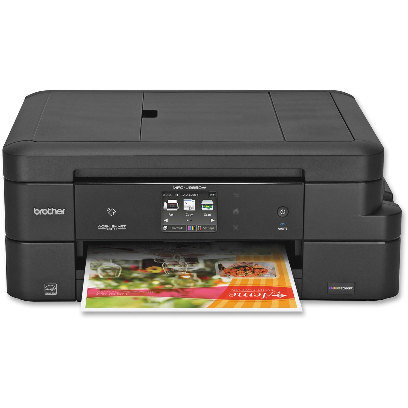Brother MFC-J985DW Work Smart Color All-in-One Inkjet Printer INKvestment Cartridges Printers - Newegg.com