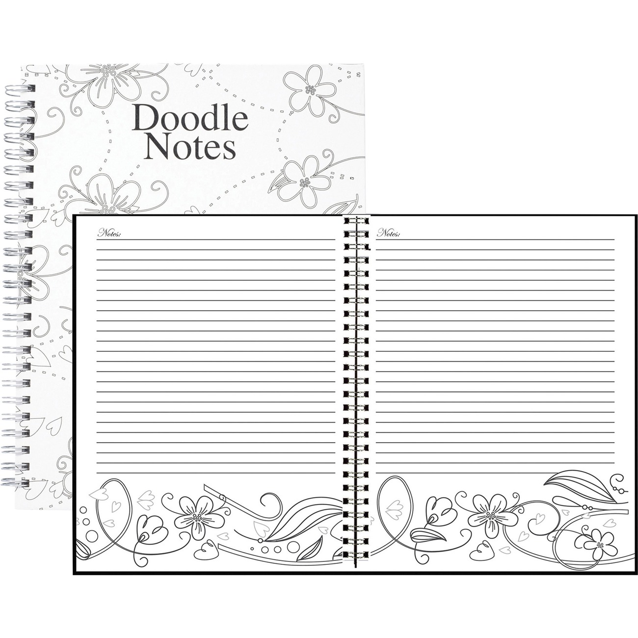 House of Doolittle Doodle Notes Spiral Notebook | Office Plus Business ...