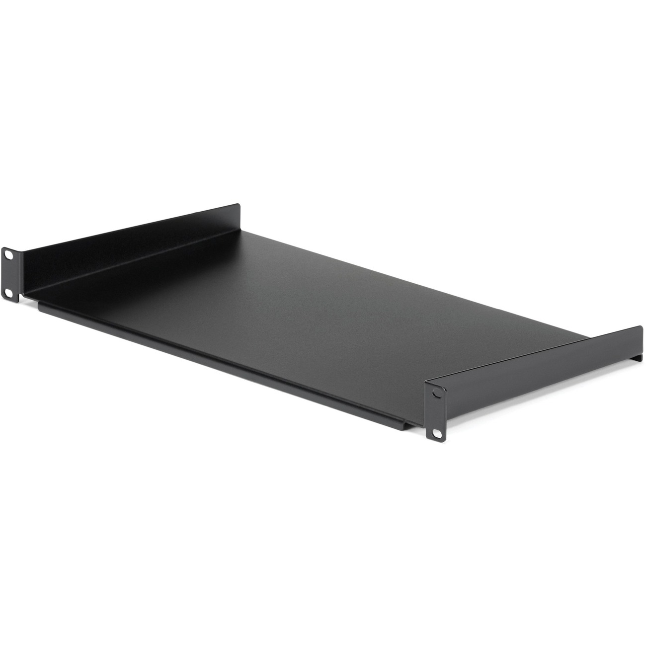 1U Fixed Server Rack Mount Shelf - 10in Deep Steel Universal Cantilever  Tray for 19 AV/ Network Equipment Rack - Heavy Duty Steel - Weight  Capacity