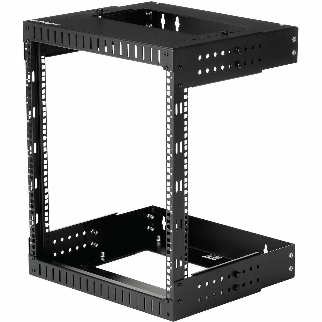 StarTech.com 4-Post 18U Server Rack Cabinet, 19 Data Rack Cabinet for  Computer / IT Equipment, Half-Height Network Rack