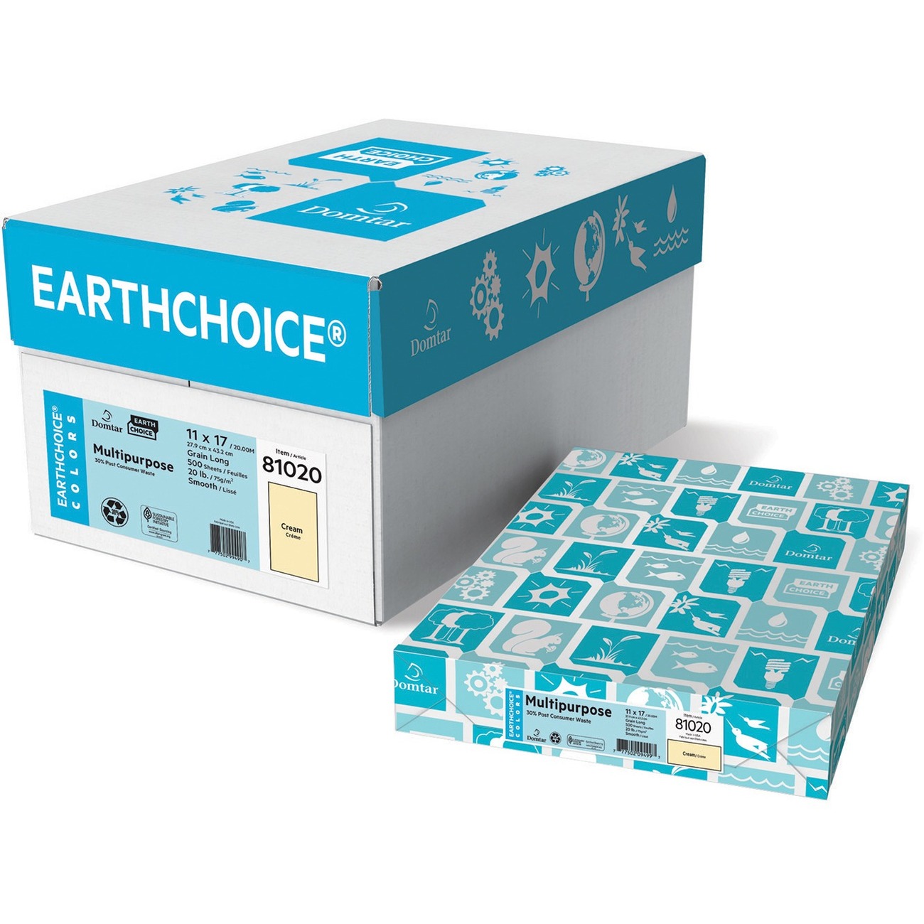EarthChoice Multipurpose Ivory 8-1/2x11 20lb 500/pkg 