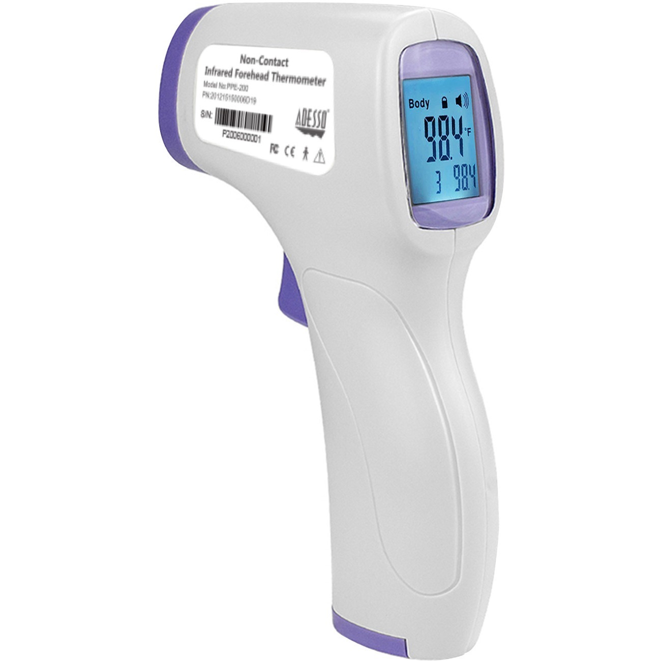 Adesso PPE-200 Non-Contact Infrared Forehead Thermometer 