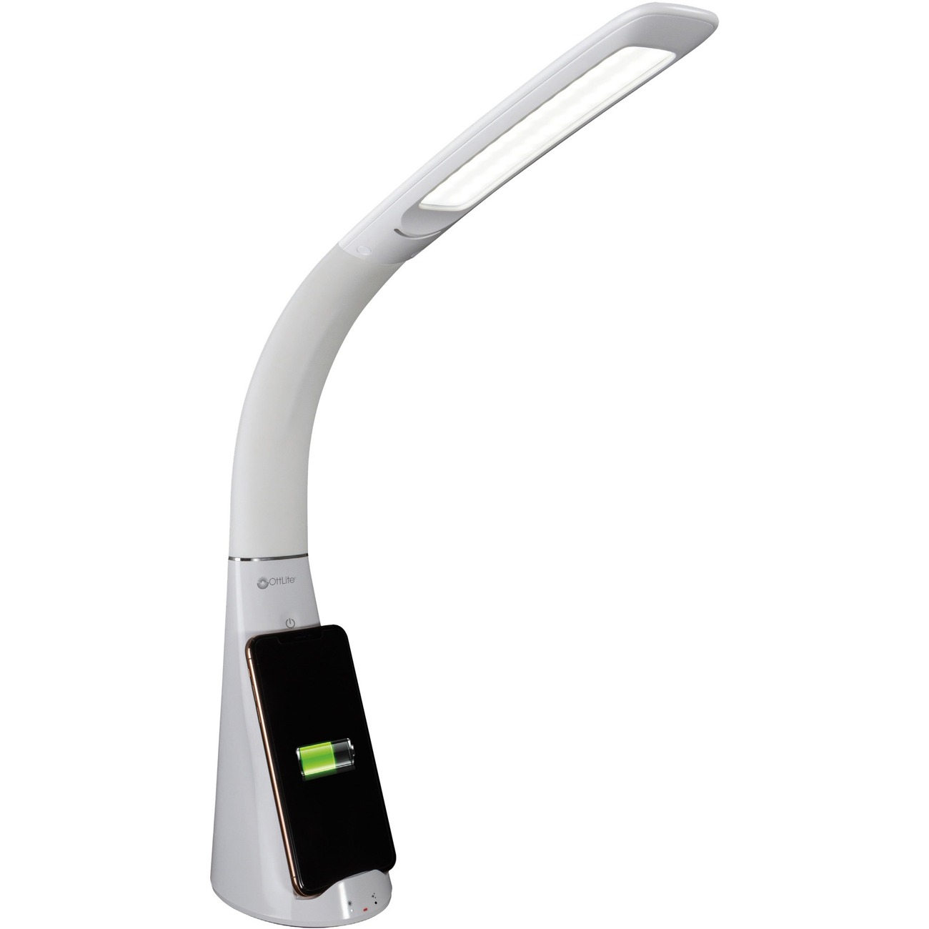 OttLite Purify LED Desk Lamp with Wireless Charging and Sanitizing Zerbee