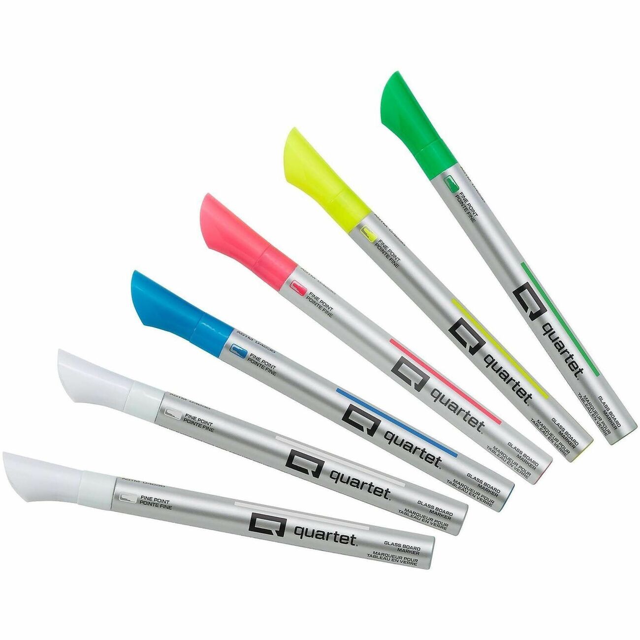 Quartet Glass Board Fine Tip Neon Markers (79558q)