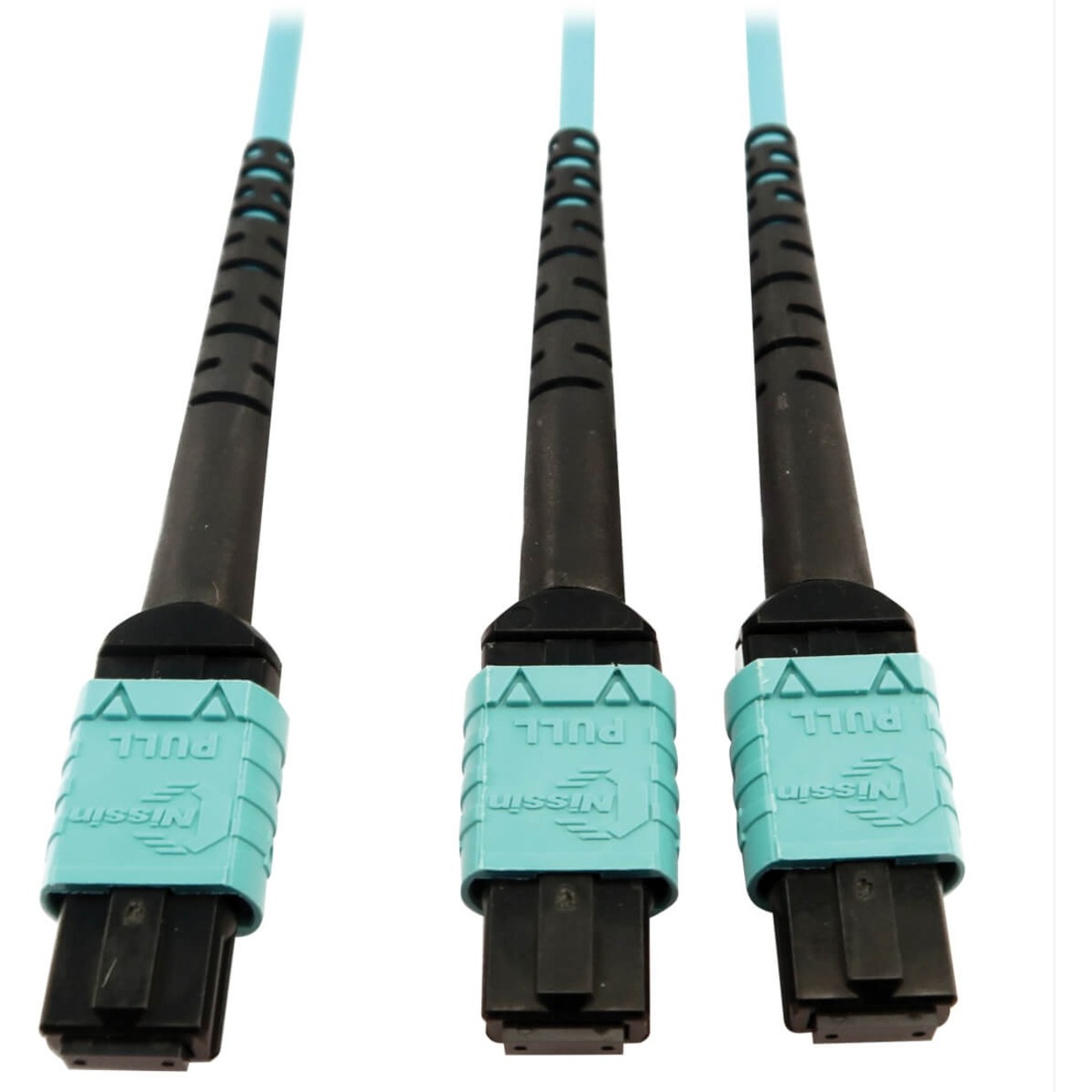 Tripp Lite N846D-05M-24BAQ 400G Multimode 50/125 OM4 Fiber Optic Cable, Aqua, 5 m - 16.4 ft Fiber Optic Network Cable for Network Device, Transceiver, Network Switch, Patch Panel - First End: 1 x MTP/MPO Network - Female - Second End: 2 x MTP/MPO Network 