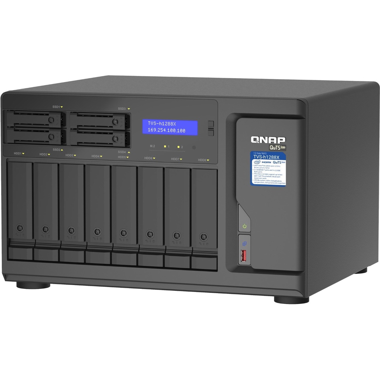 Qnap Tvs H12x W1250 16g San Nas Storage System Intel Xeon W 1250 Hexa Core 6 Core 3 30 Ghz 8 X Hdd Supported 0 X Hdd Installed 12 X Ssd Supported 0 X Ssd Installed 16 Gb Ram Ddr4 Sdram Serial Ata 600 Controller Raid