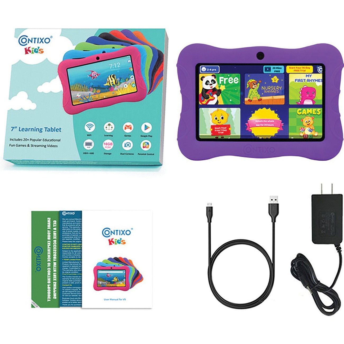 Contixo V9 Kids Tablet Inch HD Display, 32GB Storage, Bluetooth