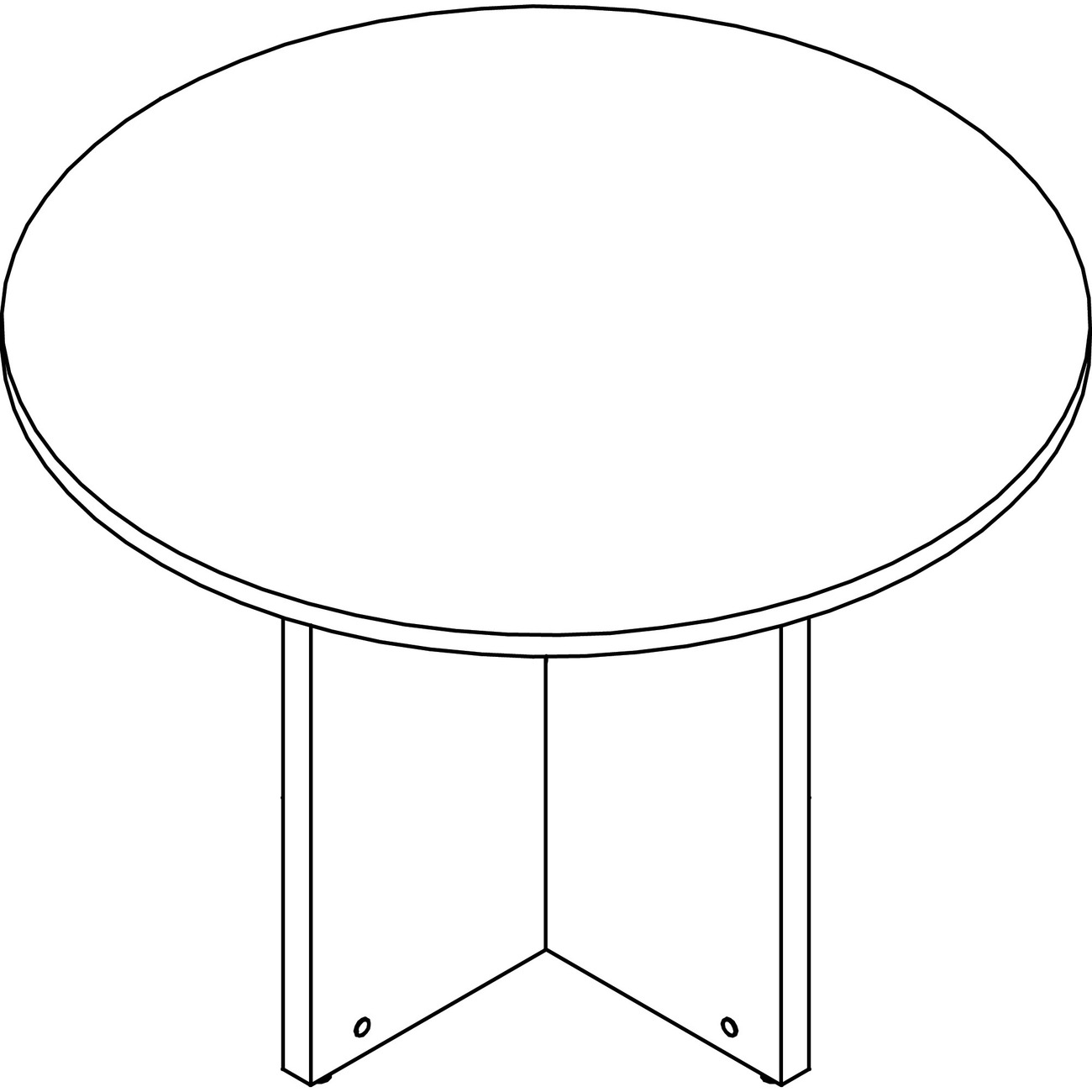 Lorell Prominence Round Laminate Conference Table (pt42rge)