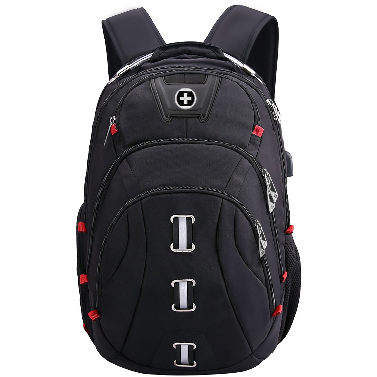 a traveling backpack is used for Travelpro Altitude All-Purpose Full Expansion Laptop Backpack 24-34L in Stellar Navy/Grey