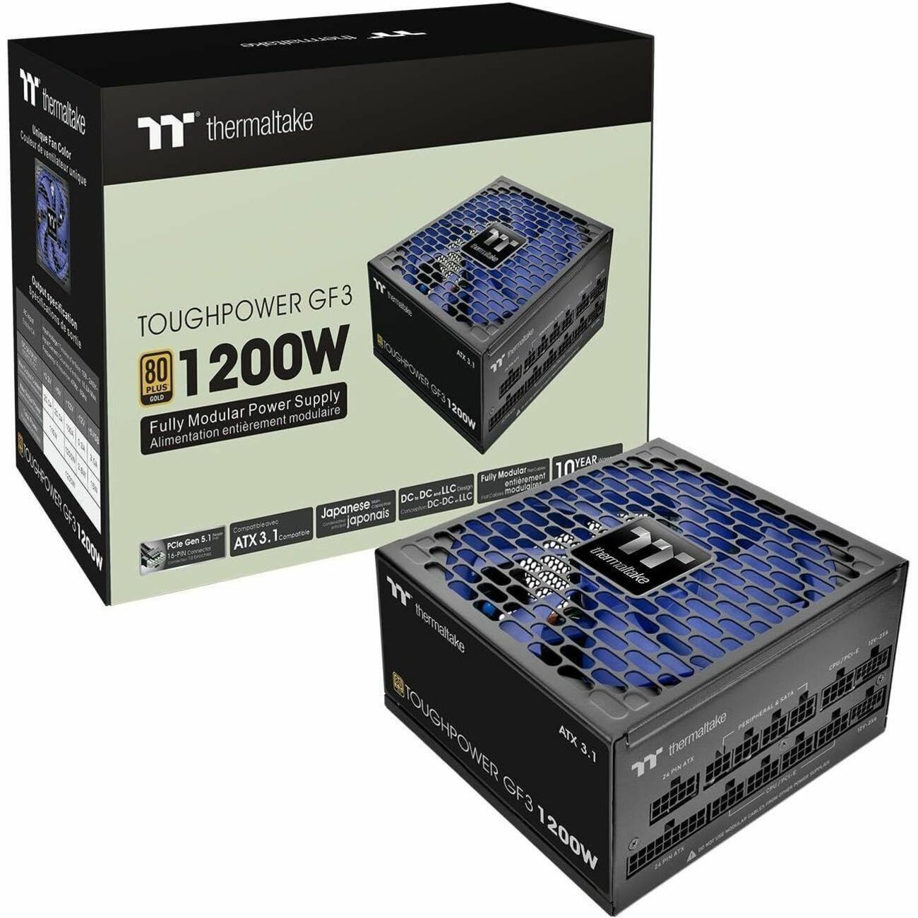 Thermaltake Toughpower GF3 1200W; ATX 3.1; x2 Native PCIe 5.1 12V