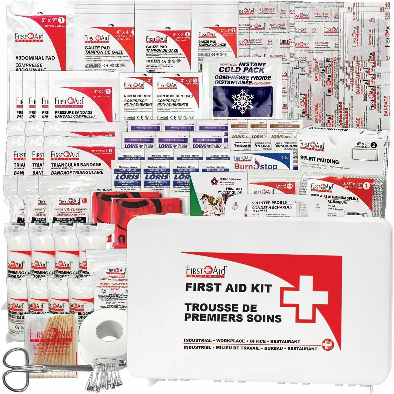 First Aid Central ONTARIO Deluxe First Aid Kit Tiger Office Plus