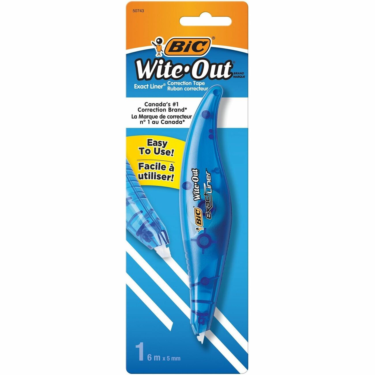Kamloops Office Systems :: Office Supplies :: Writing & Correction ::  Correction Supplies & Erasers :: Correction Tapes :: BIC Wite-Out Brand  Exact Liner Correction Tape, 6.1 Metres, 1-Count Pack of white