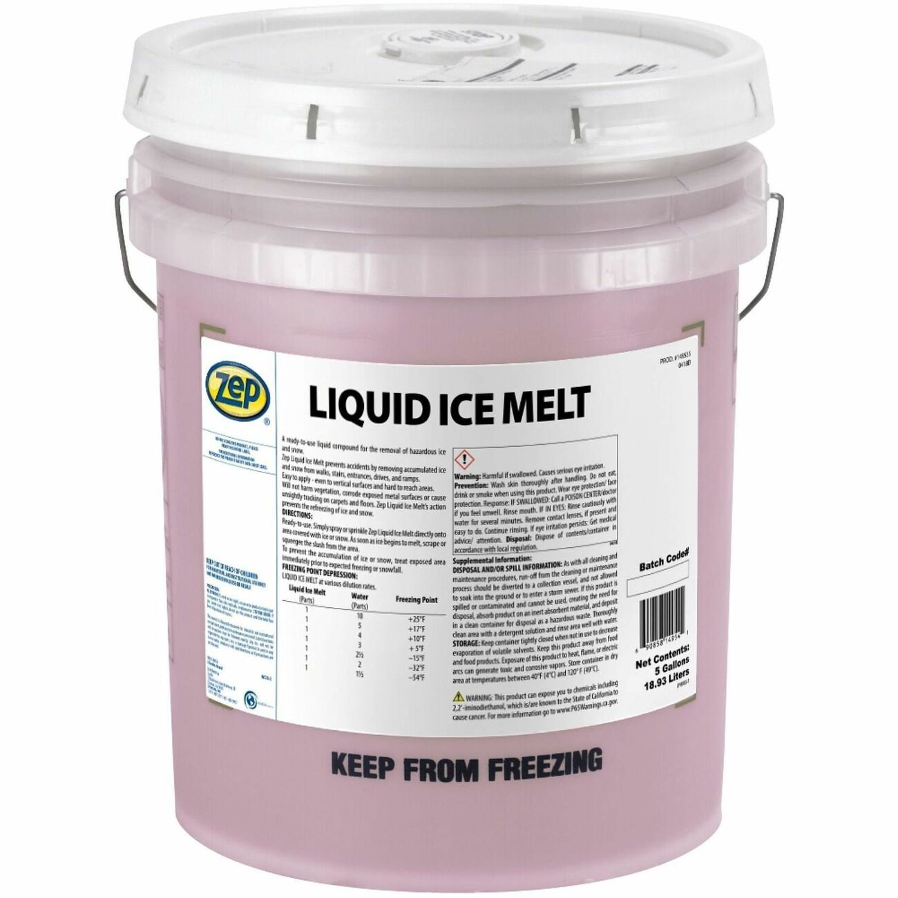Zep Commercial Liquid Ice Melt - 5 Gallon | JD Office Products