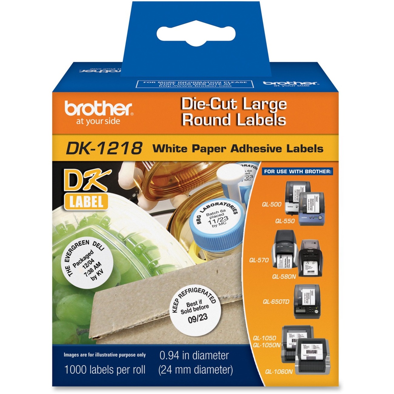 Brother DK1218/1219 Die-Cut Round Labels