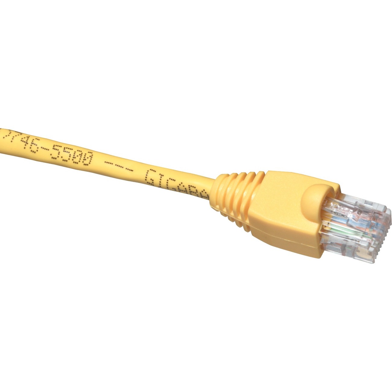Black Box GigaBase Cat.5e UTP Patch Network Cable - 10 ft Category 5e Network Cable for Patch Panel, Wallplate, Network Device - First End: 1 x RJ-45 Network - Male - Second End: 1 x RJ-45 Network - Male - Patch Cable - Gold Plated Contact - CM - 24 AWG - Yellow - 1 Each