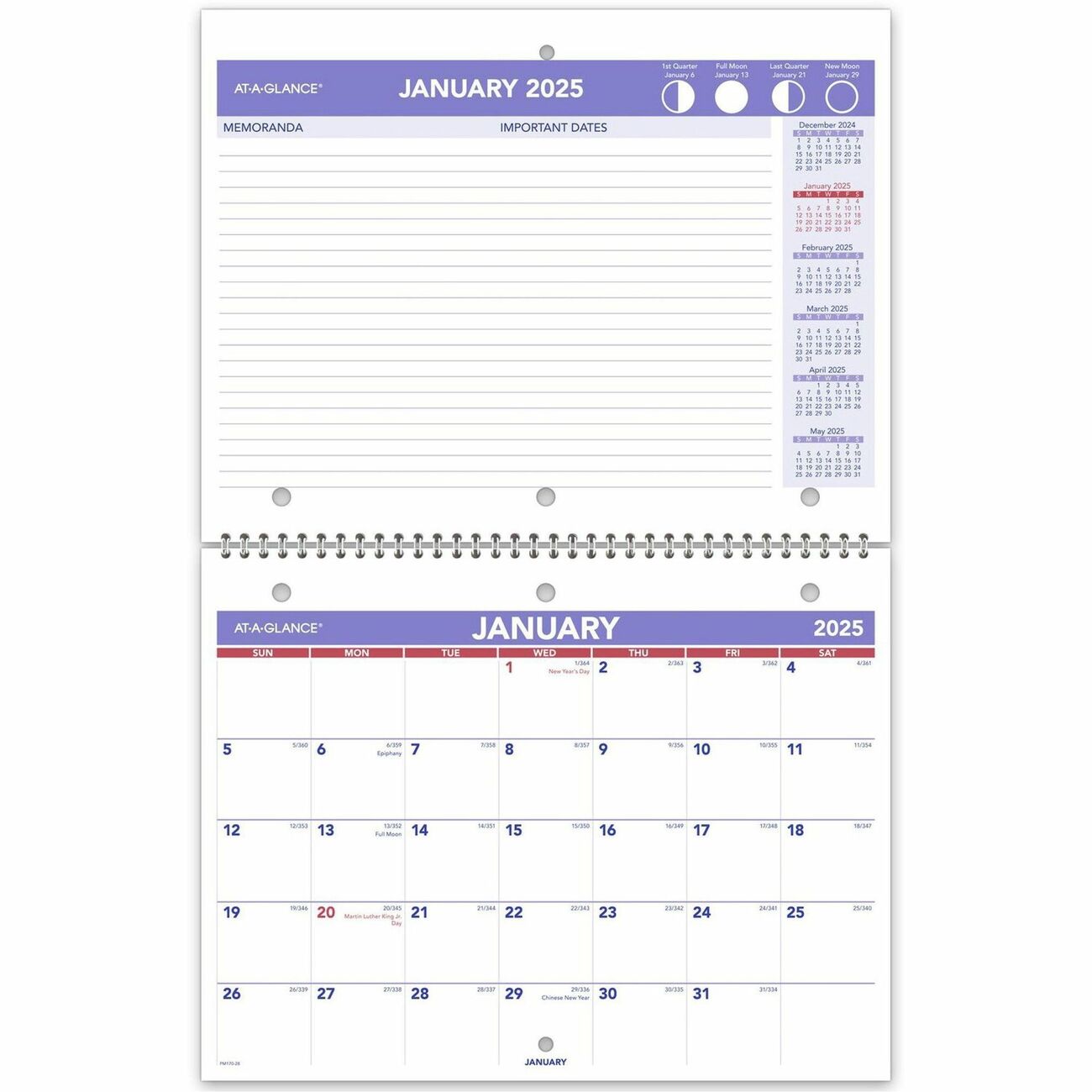 2023 Calendar Nsn Aagpm17028 At A Glance Monthly Wall Calendar Julian Dates