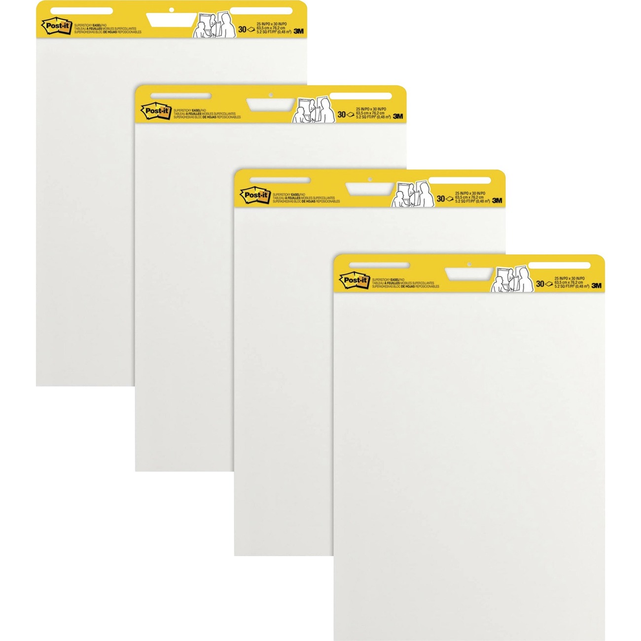 Vertical-Orientation Self-Stick Easel Pad Value Pack by Post-it® Easel Pads  Super Sticky MMM561VAD4PK