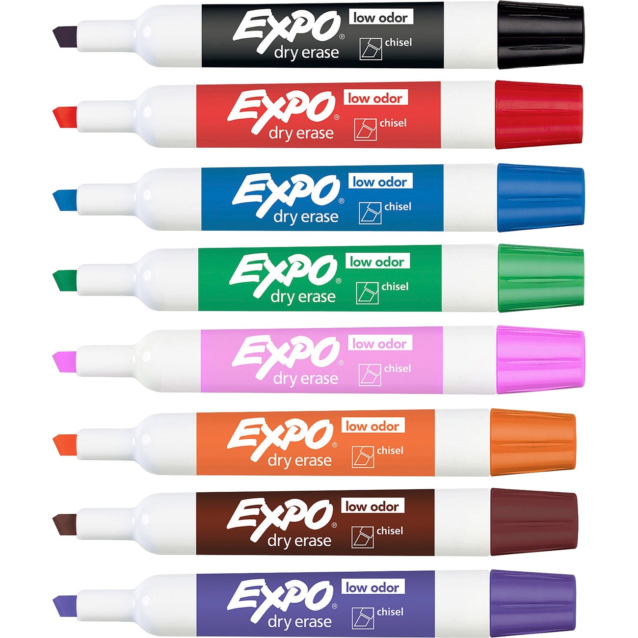 Expo Low-Odor Dry-erase 8-Color Marker Set - Chisel Marker SAN80078, SAN  80078 - Office Supply Hut