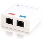 C2G 2 Socket Cat 5e Surface Mounting Box - 2 x Socket(s) - RJ-45 Network - White