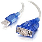 C2G Port Authority USB to DB9 Serial Adapter - DB-9 Male, Type A Male - 0.46m - Blue