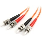 StarTech.com 2m Fiber Optic Cable - Multimode Duplex 62.5/125 - LSZH - ST/ST - OM1 - ST to ST Fiber Patch Cable - ST Male Network - ST Male Network - 6.56ft - Orange