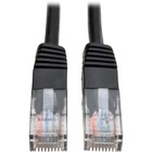 Tripp Lite Cat5e Patch Cable - 25 ft Category 5e Network Cable for Network Device, Printer, Blu-ray Player, Router, Modem - First End: 1 x RJ-45 Network - Male - Second End: 1 x RJ-45 Network - Male - Patch Cable - Black - 1 Each