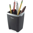Office Suites Desk Accessories Pencil Cup - 4.25" (107.95 mm) x 3.13" (79.50 mm) x 3.13" (79.50 mm) - 1 Each - Black, Silver