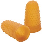 Swingline Rubber Finger Tips - #13 with 0.75" (19.05 mm) Diameter - Large Size - Rubber - Amber - 1 Dozen