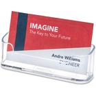 Deflecto Business Card Holder - 1.81" (46.04 mm) x 3.88" (98.43 mm) x 1.38" (34.92 mm) x - Plastic - 1 Each - Clear