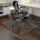 Deflecto Non-studded Hard Floor Chairmats - Uncarpeted Floor - 53" (1346.20 mm) Length x 45" (1143 mm) Width - Lip Size 12" (304.80 mm) Length x 25" (635 mm) Width - Vinyl - Clear