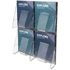Deflecto Stand-Tall Preassembled Wall System - 4 Pocket(s) - 18.8" Height x 23.5" Width x 2.9" Depth - Break Resistant - Clear - Plastic - 1 Each