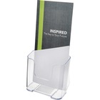 Deflecto Single Compartment DocuHolder - 1 Pocket(s) - 7.8" Height x 4.4" Width x 3.3" Depth - Desktop - Clear - Plastic - 1Each
