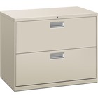 HON Brigade 600 H682 Lateral File - 36" x 18" x 28.4" - 2 Drawer(s) - Finish: Light Gray
