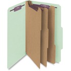Smead SafeSHIELD 2/5 Tab Cut Legal Recycled Classification Folder - 8 1/2" x 14" - 3" Expansion - 2 x 2S Fastener(s) - 2" Fastener Capacity for Folder - Top Tab Location - Right of Center Tab Position - 3 Divider(s) - Pressboard - Gray, Green - 100% Recycled